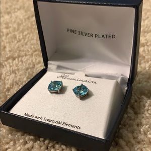 Fine silver plated illuminaire earrings